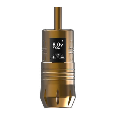 Gold Color Tattoo Battery Grip , Tattoo Gun Handle With RCA Connection